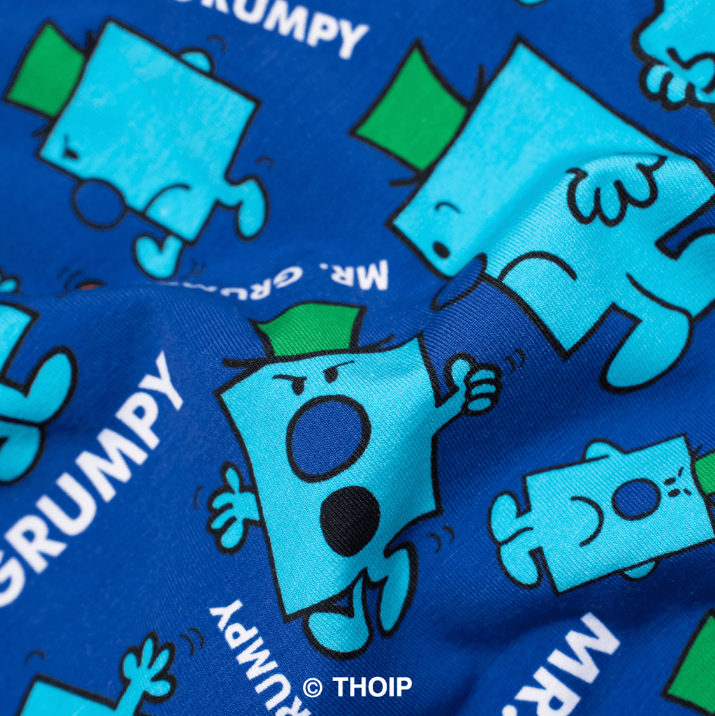 OddBalls Mr Grumpy  - Mr Men - Mens Cotton Boxer Shorts: Small