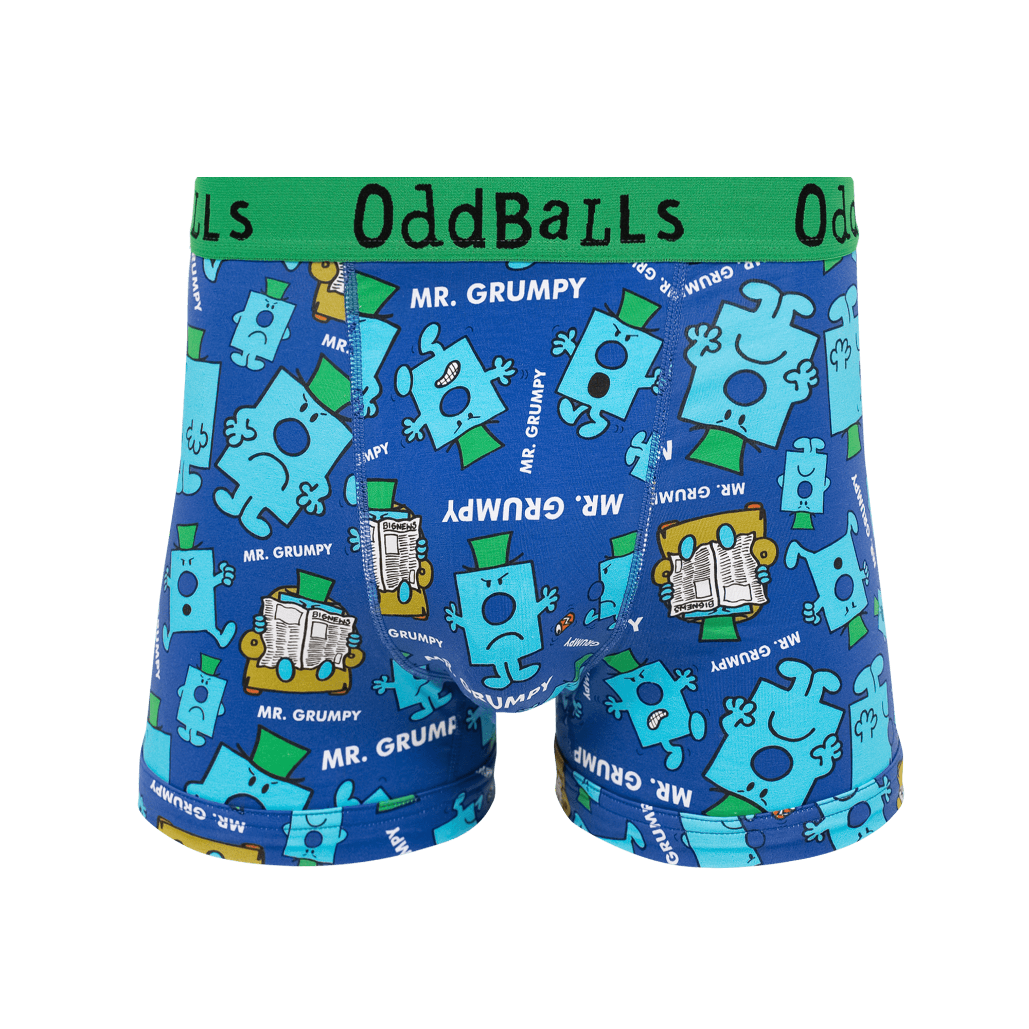 Mr Grumpy  - Mr Men - Mens Cotton Boxer Shorts: Small