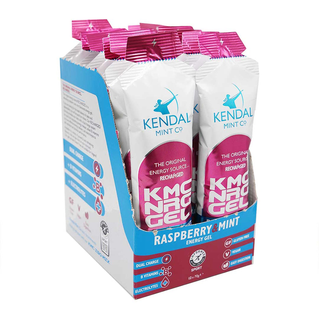 KMC Energy Gel (Vegan): Raspberry & Mint Flavoured (70g): 12 x 70g