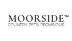Moorside logo with text 'Country. Pets. Provisions' on a white background