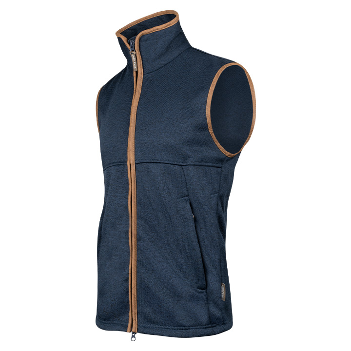 Jack Pyke Melange Fleece Gilet Navy Fleck