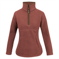Jack Pyke Ladies Half Zip Sherpa Fleece Pullover Burnt Copper
