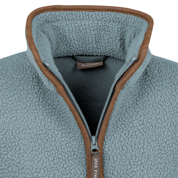 Jack Pyke Ladies Half Zip Sherpa Fleece Pullover Ice Blue