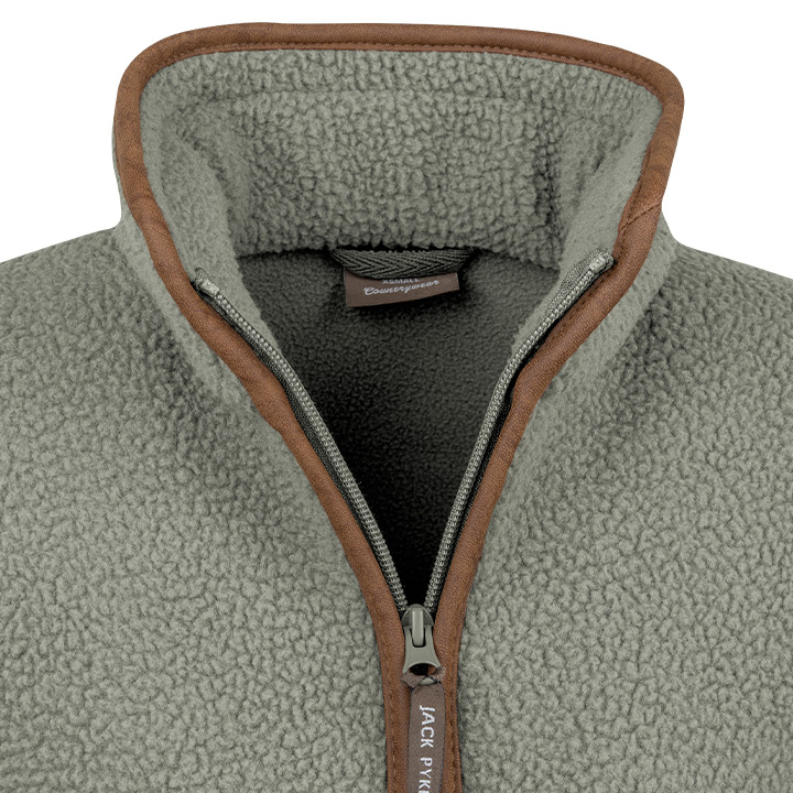 Jack Pyke Ladies Half Zip Sherpa Fleece Pullover Sage