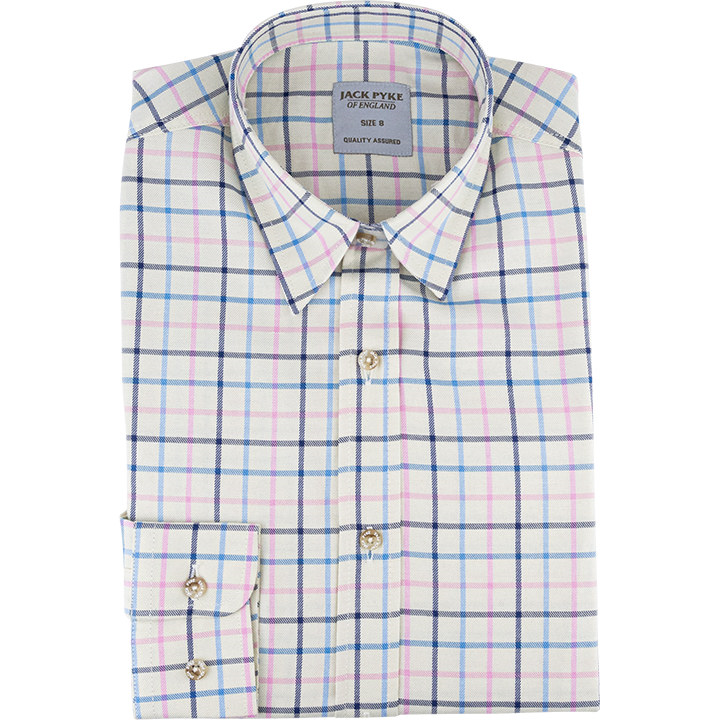 Jack Pyke Ladies Countryman Shirt Large Check Navy
