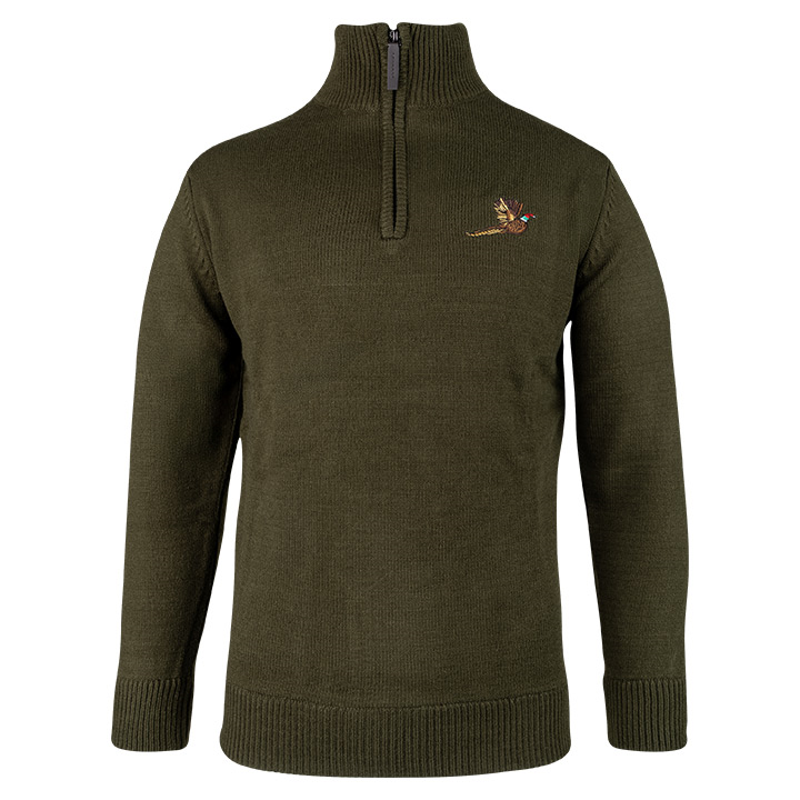 Pheasant Zip Neck Pullover