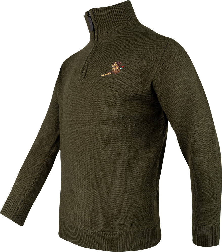 Pheasant Zip Neck Pullover