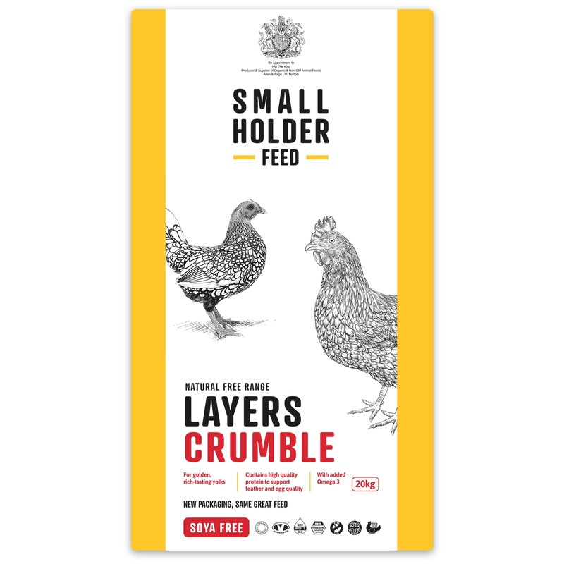 Allen & Page Small Holder Range Natural Free Range Layers Crumble 20kg