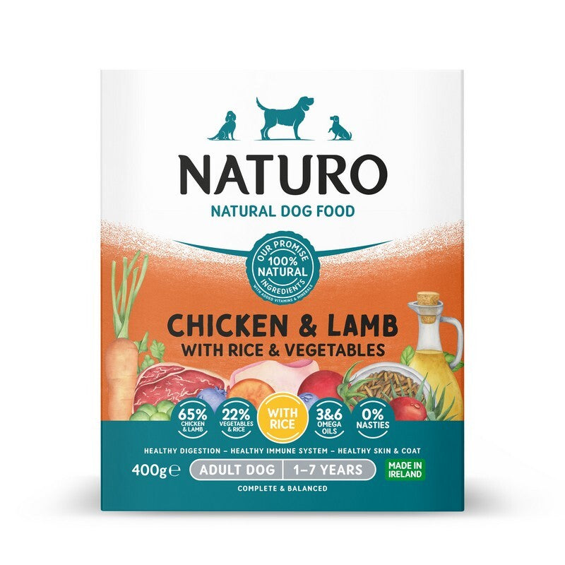 Naturo Adult Chicken & Lamb with Rice & Veg Trays 400g x 7