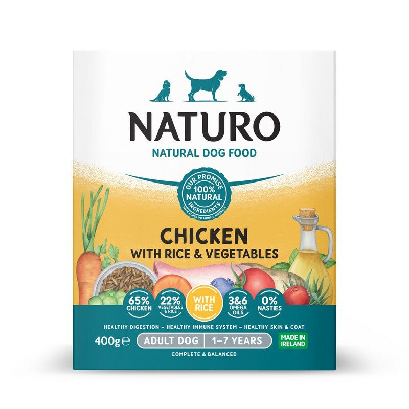 Naturo Adult Chicken with Rice & Veg Trays 400g x 7