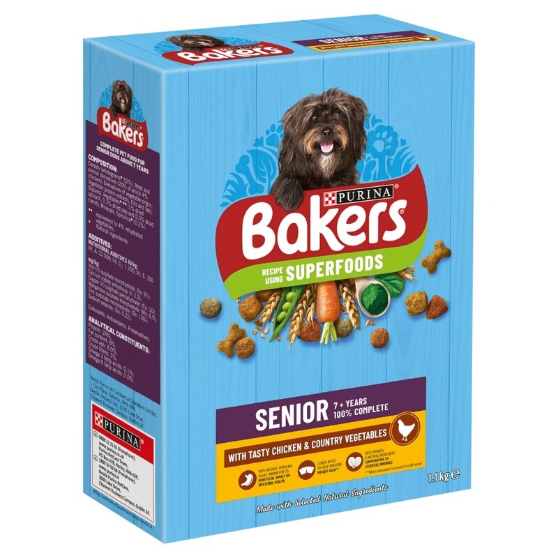 Bakers Complete Senior with Chicken & Veg 1.1kg