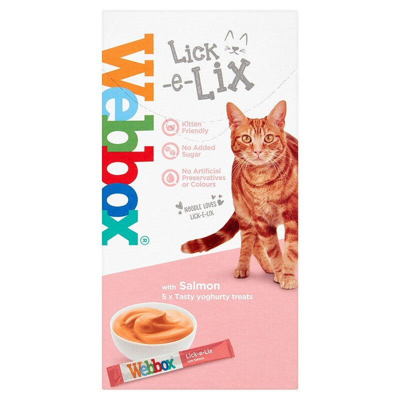 Webbox Lick e Lix Yoghurt Salmon Cat Treat 15g x 5