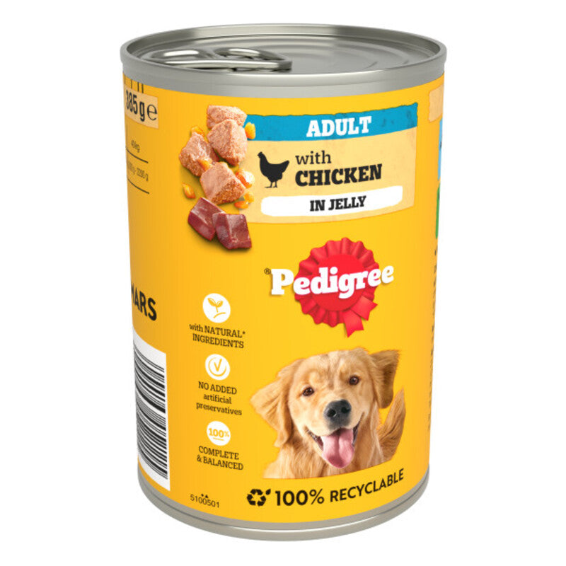 Pedigree Chicken Chunks in Jelly Tins 385g