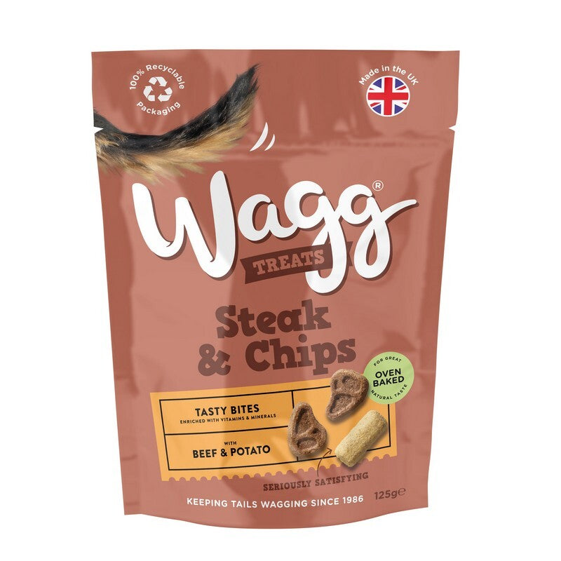 Wagg Steak & Chip Tasty Bites 125g