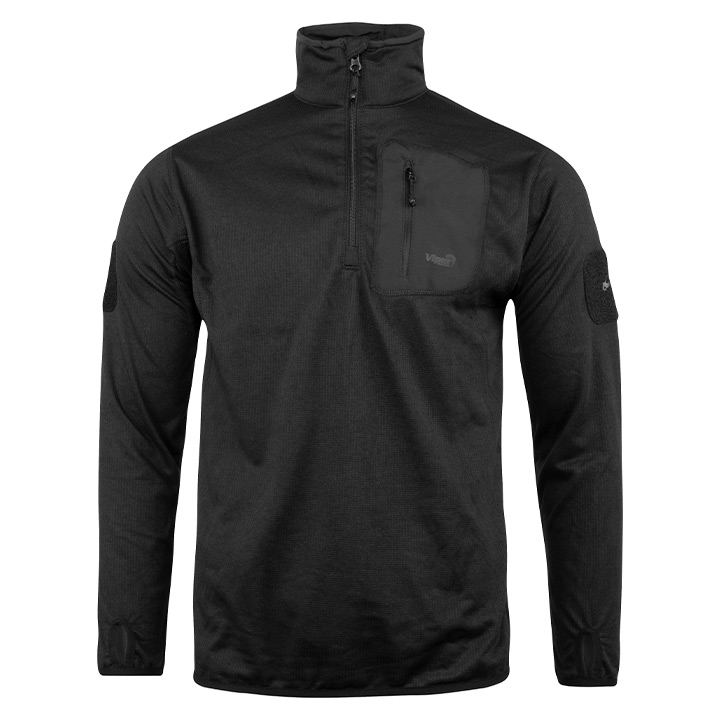 Technical Mid Layer Fleece Top Black