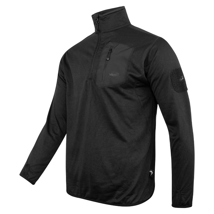 Technical Mid Layer Fleece Top Black