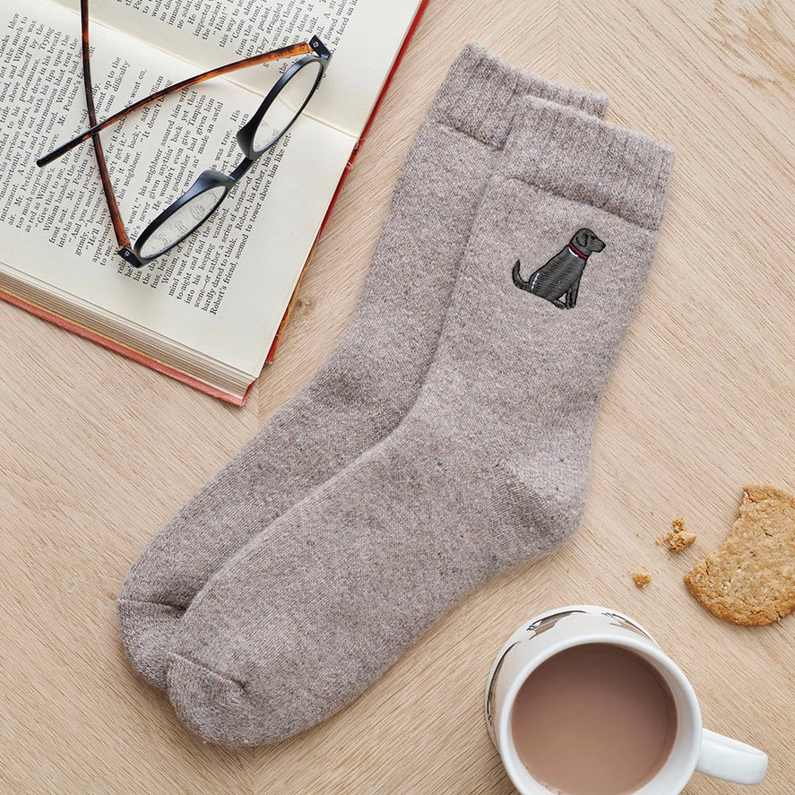 Dog Walking Socks - Chocolate Labrador
