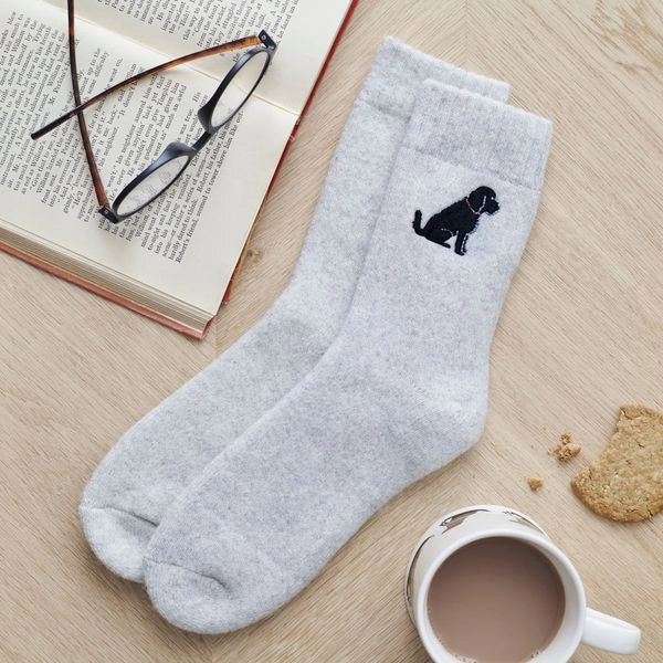 Dog Walking Socks - Cockapoo / Labradoodle (Black)
