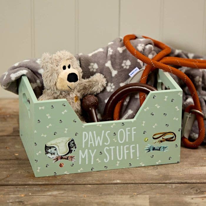 Paws Off My Stuff Dog Toy Box