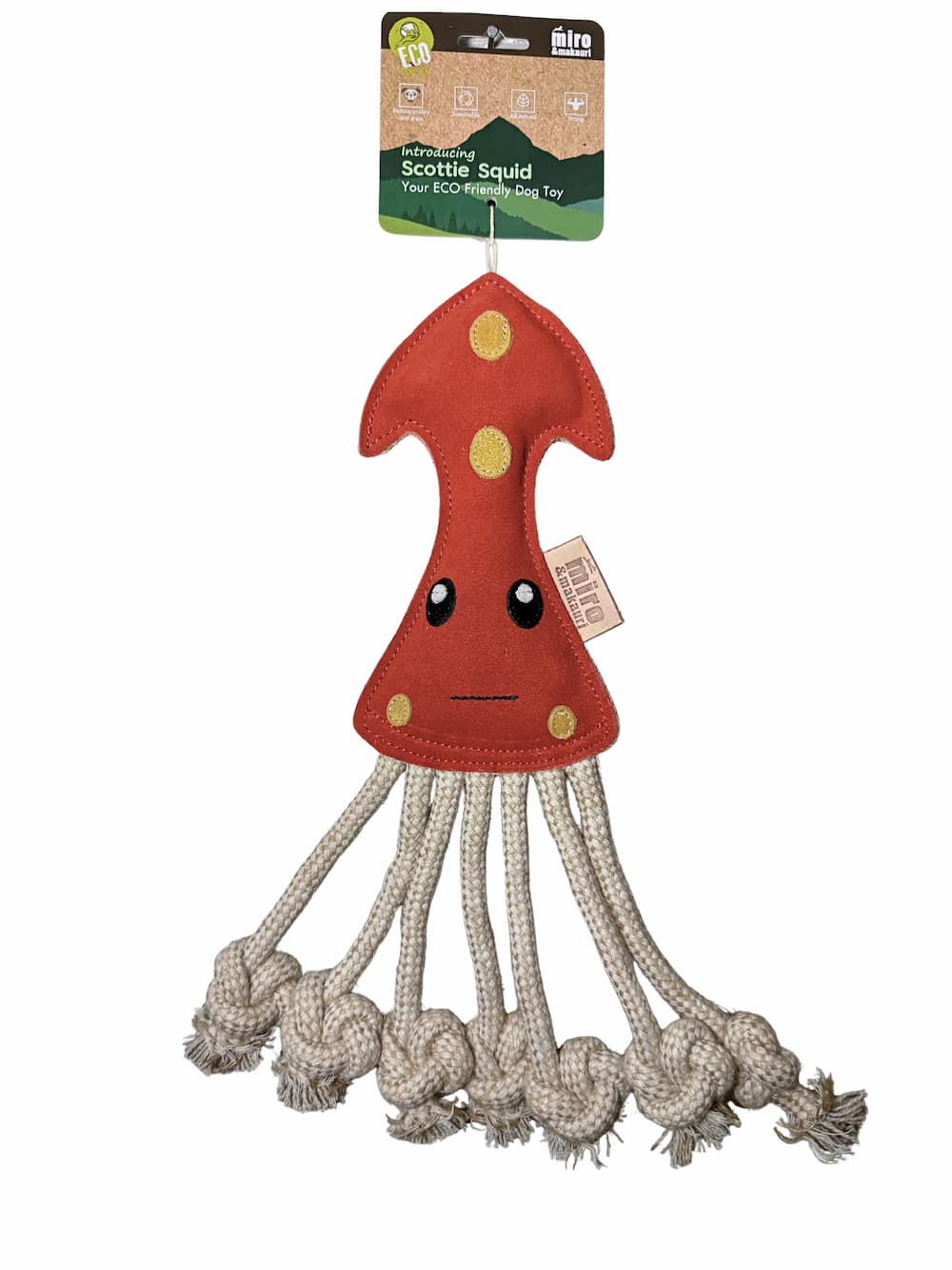 Eco Dog Toys By Miro & Makauri - Scottie Squid: Scottie Squid