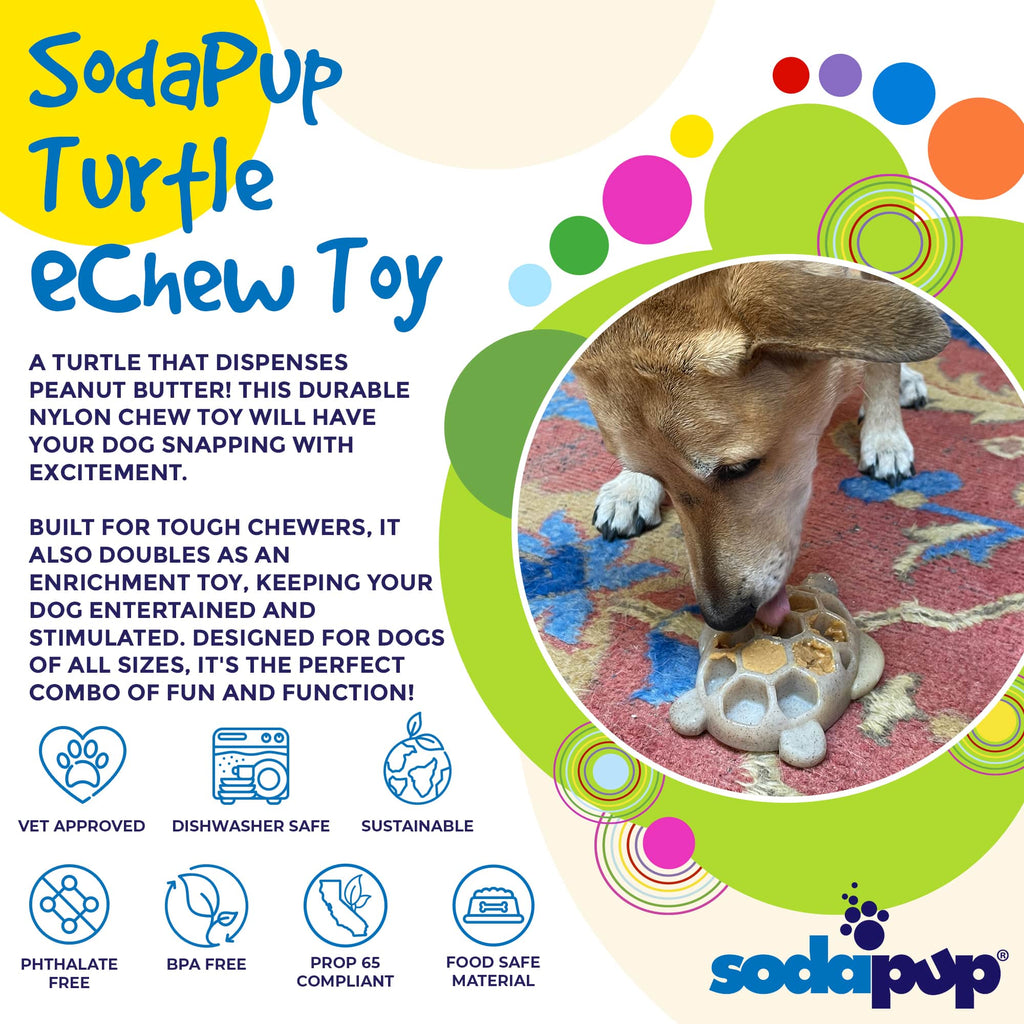 Turtle Durable Nylon Chew and Enrichment Toy: Turtle Nylon Toy - Brown