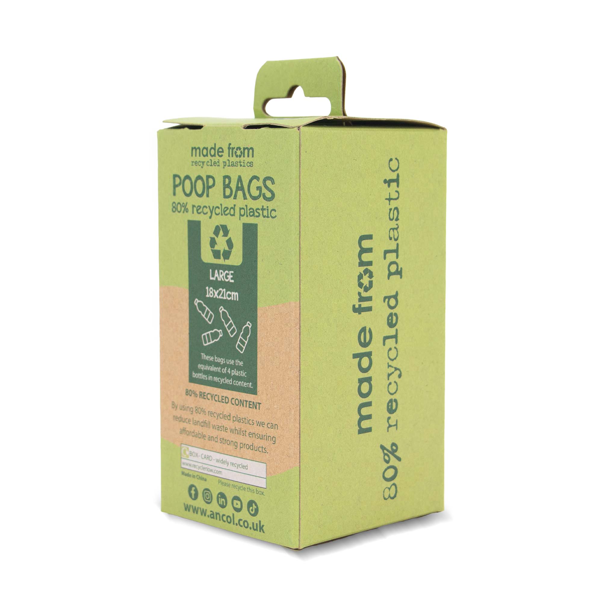 Ancol Made From Poop Bag Refill pack 4 rolls per pack