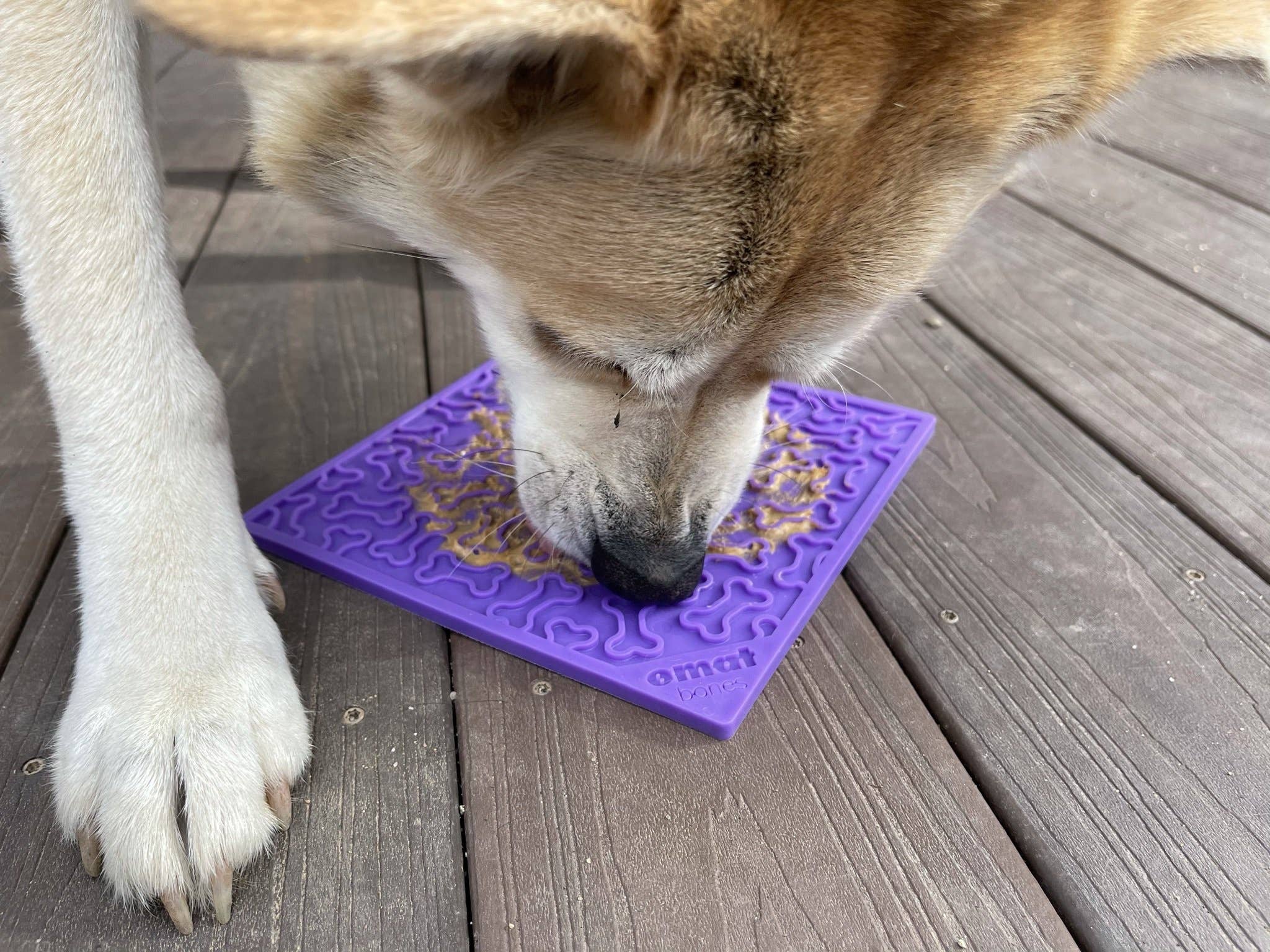 Bones Design Emat Enrichment Licking Mat: Red Bones E-mat