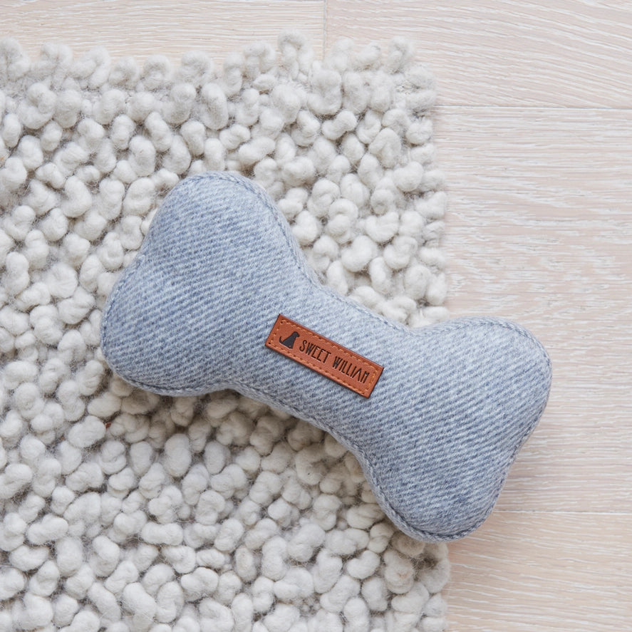 Dog Toy - Grey Tweed Bone - Large