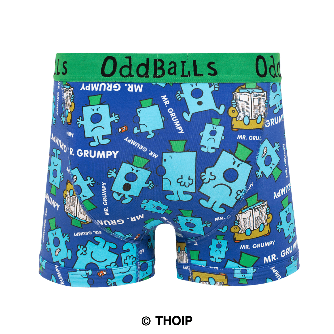 Mr Grumpy  - Mr Men - Mens Cotton Boxer Shorts: Small