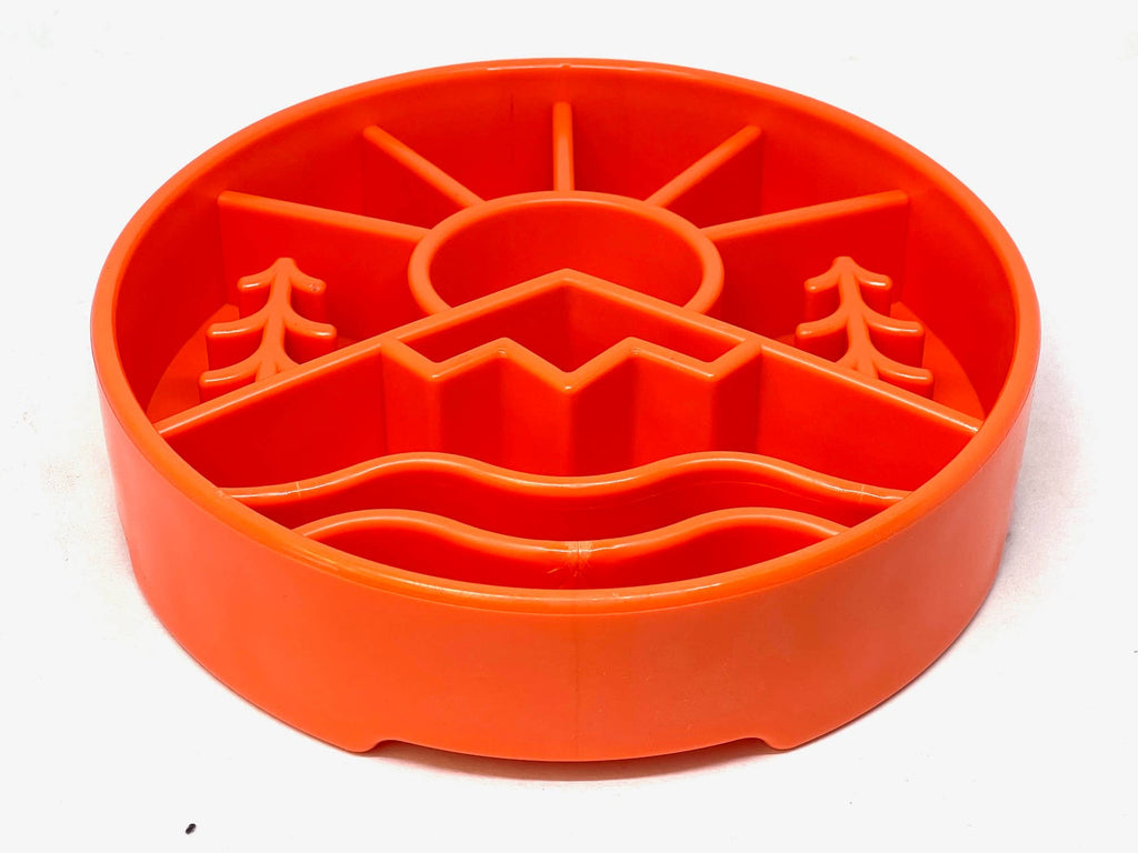 Great Outdoors Design eBowl Enrichment Slow Feeder Bowl for: Orange