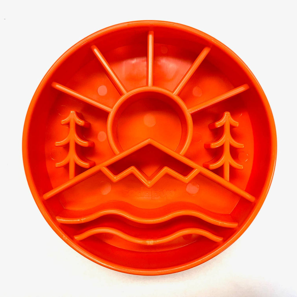 Great Outdoors Design eBowl Enrichment Slow Feeder Bowl for: Orange