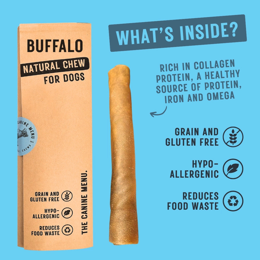 The Canine Menu Natural Dog Chew Buffalo