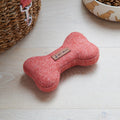Dog Toy - Orange Tweed Bone - Small