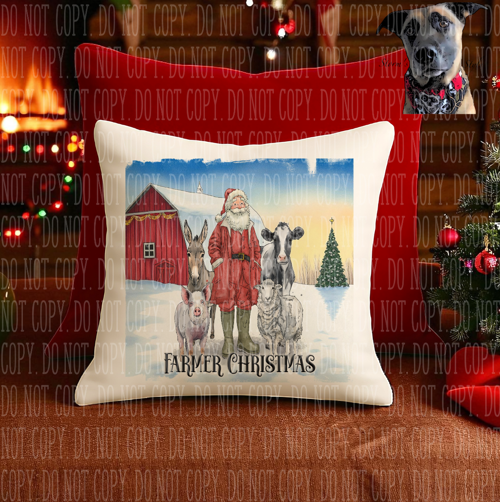 Farmer Christmas Cushion