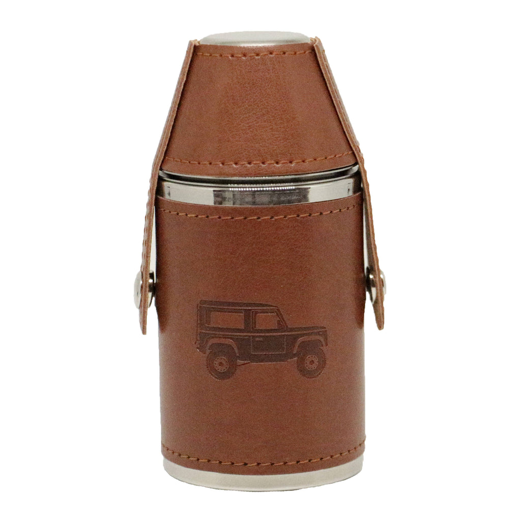 Land Vehicle Hip Flask Hunter Design Shiny Stainless 6oz