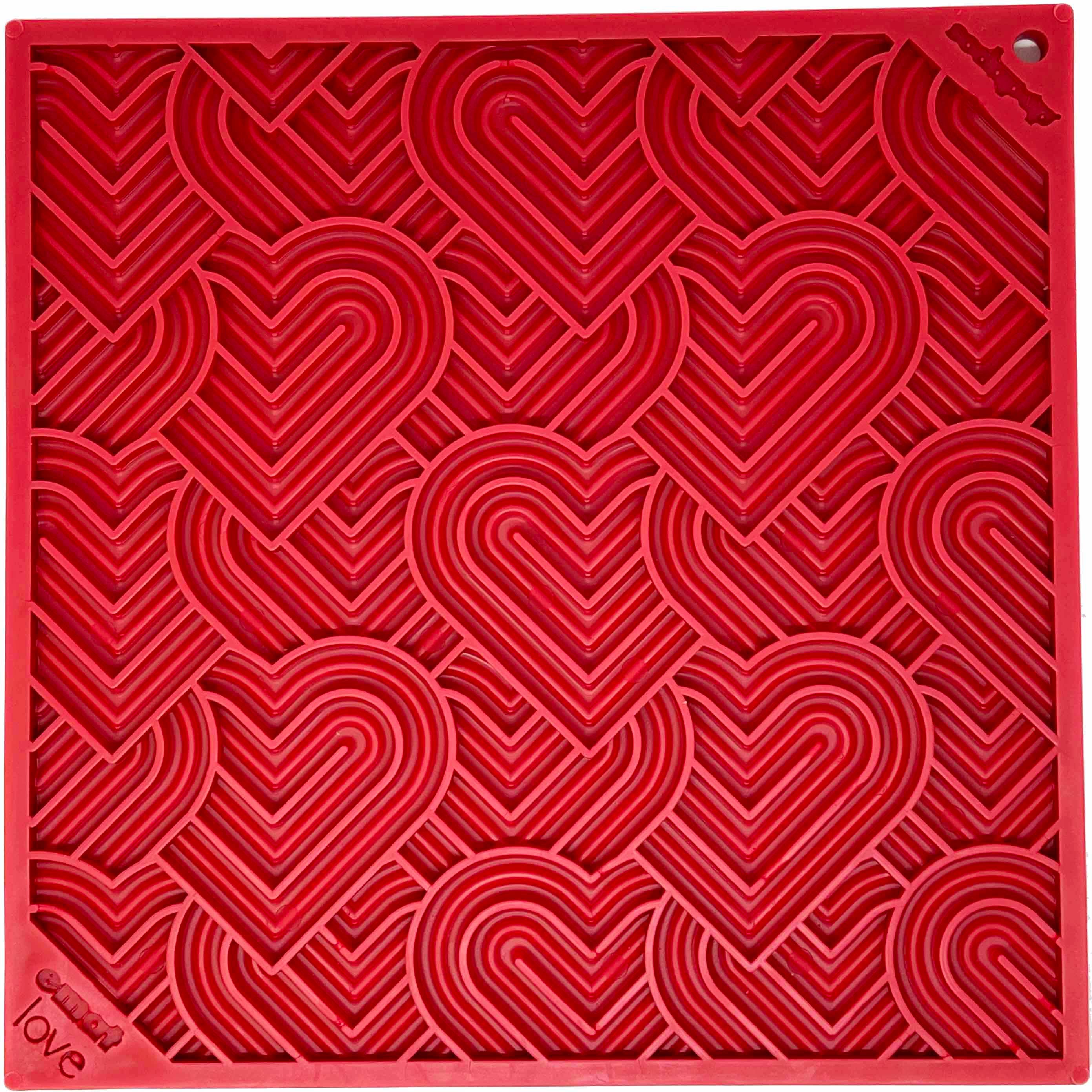 Heart Design Valentine Enrichment Lick Mat: Small