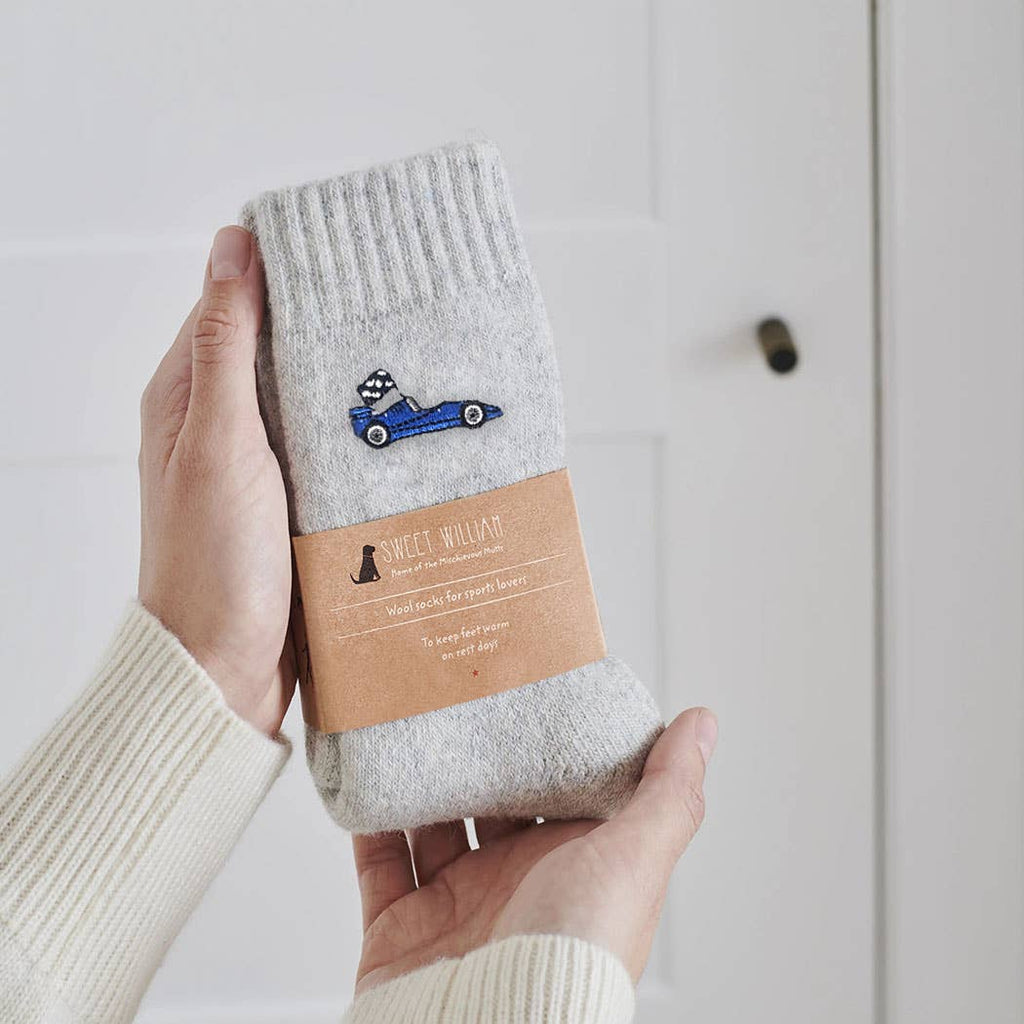 Formula One Sports Lover wool socks: Blue