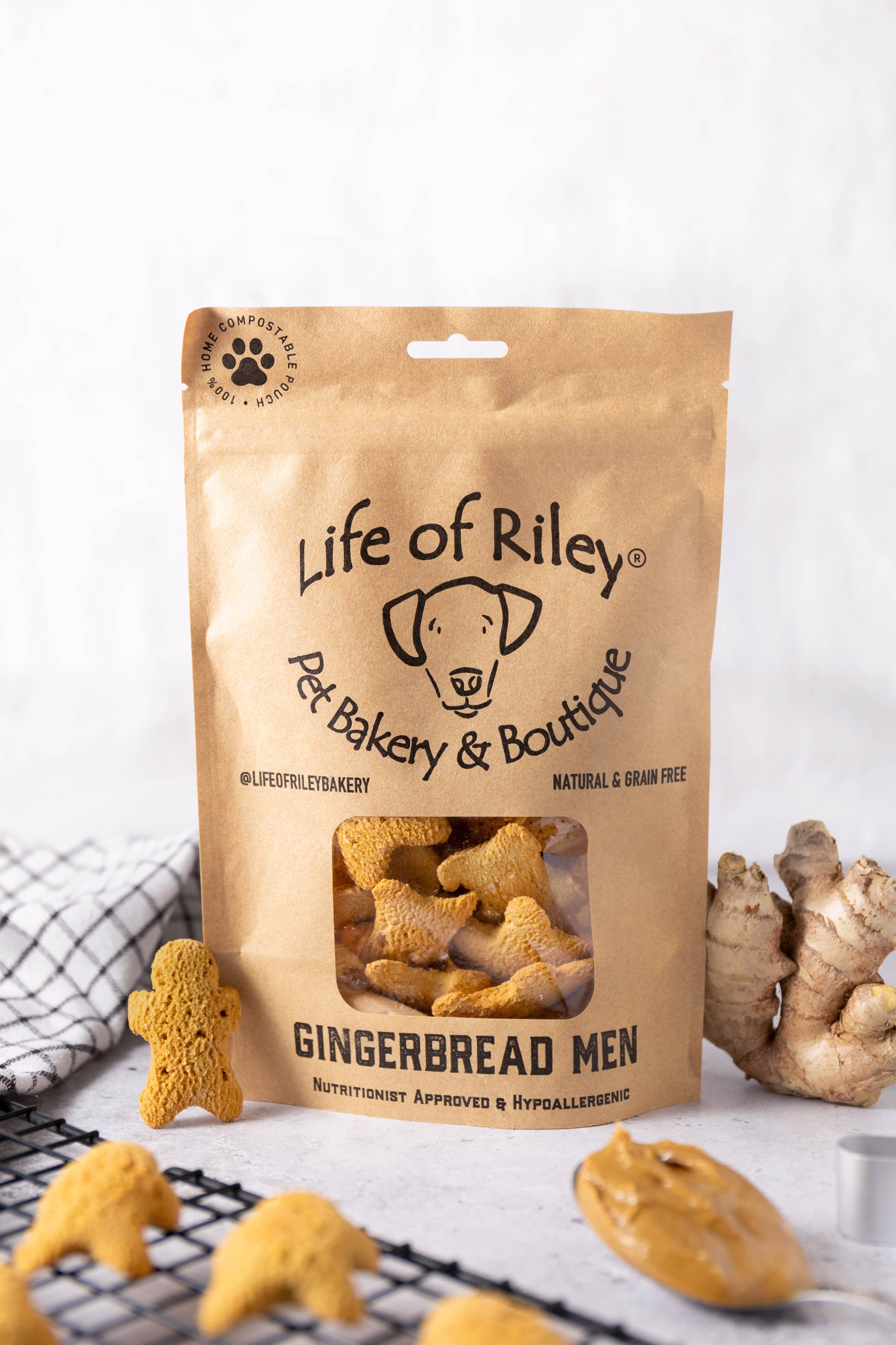 Mini Gingerbread Men - Dog Bakery Biscuits: Pouch (Single)