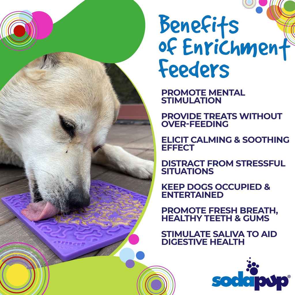 Bones Design Emat Enrichment Licking Mat: Red Bones E-mat