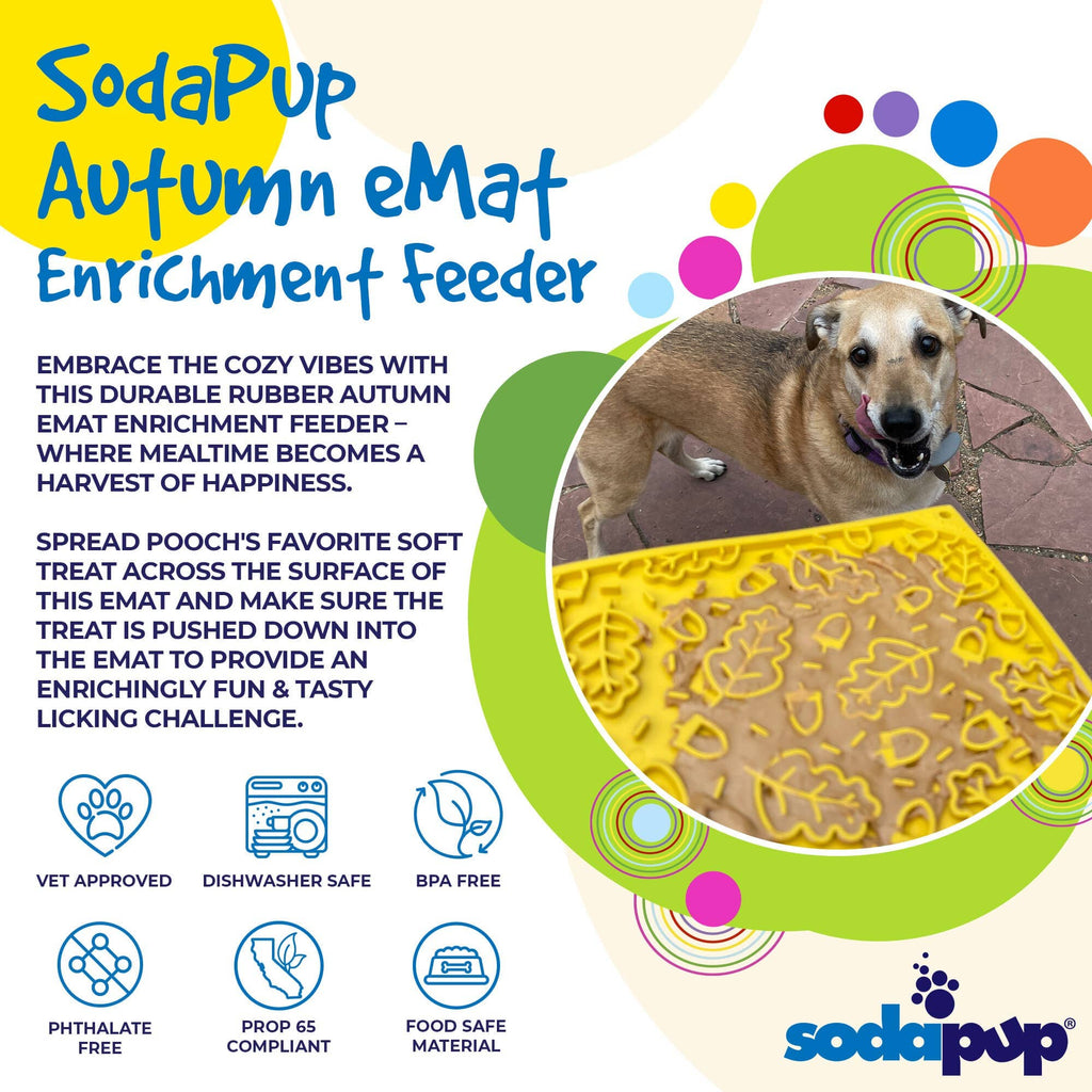 Autumn Design eMat Enrichment Lick Mat: Autumn emat lick mat