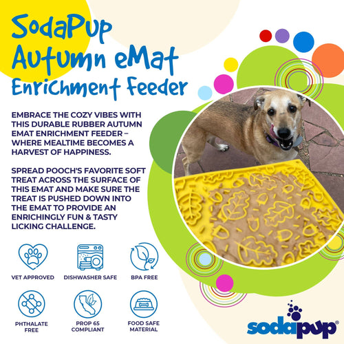 Autumn Design eMat Enrichment Lick Mat: Autumn emat lick mat