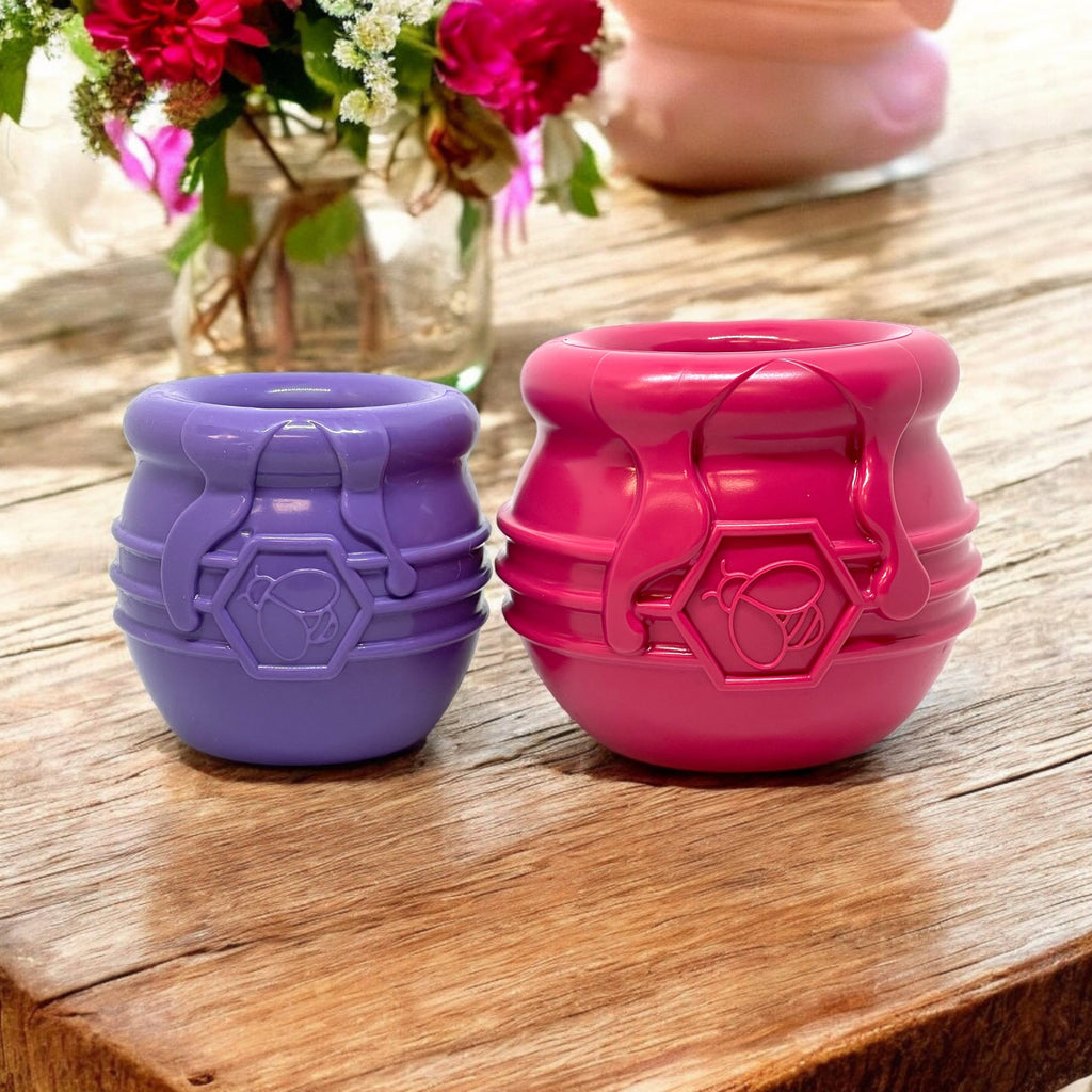 PUP-X Honey Pot Treat Dispenser: Pink / Large